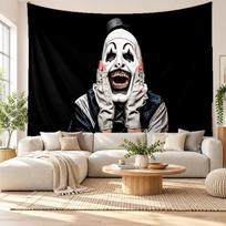 Terrifier Art the Clown Wall Tapestry Home Decor Hanging Cloth Art Background Tapestry for Bedroom 180cmx230cm