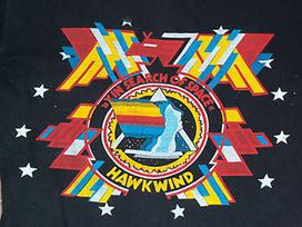 Retas HAWKWIND Of Space marškinėlis juodas Unisex Visų dydžių marškinėlis M yellow