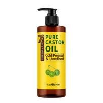 Pure Natural Cold Pressed Unrefined Castor Oil for Hair, Eyelashes, and Eyebrows