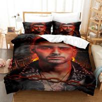 Singer Zayn Malik Bedding Set Twin Queen Size Duvet Cover Pillowcase Kids Adult Fashion Textileextile Luxury Birthday Gift 100×135cm brown