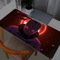 Gaming Mousepad Big Naruto Obito Uchiha Computer Gamer Mouse Pad Natural Rubber with Locking Edge Gaming Mouse Mat XL Mouse Pads 40x80x0.2cm gray