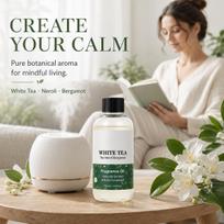 White Tea Fragrance Oil, Tea Neroli Bergamot Scent Oil for Diffusers & Humidifiers Machine 118ml Natural Fragrance Scent Oil 1pc gray