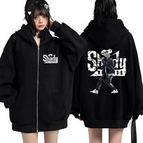 Rapper Eminem Slim Shady Music Rap Fashion Zip Up Hoodie Hip Hop Oversized Hooded Zipper Sweatshirt Casual Streetwear Coats Male M juoda