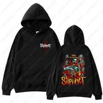 Naujas stilius Atvyko Vyriškas Juodas Slipknot Grafinis Džemperis su Gobtuvu – Nu Metal Grupės Spaudinys Per didelis Kirpimas Streetwear Megztinis laisvas kirpimas S black