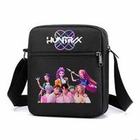KPOP Oxfordo Audinio Spausdinimo Įstrižai Nešiojama Pietų Kuprinė Studentams Atsitiktinė Pečių Kuprinė Su Animacinio Dizainu one size fits all black