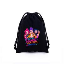 KPop Demonų Medžiotojai Laikymo Raišteliu Maišelis Muzika Animacinis Filmukas Vakarėlis Sausainiai Saldainiai Pakuotė Vaikų Dovanų Maišeliai Spausdintas Medvilninis Raktų Dėklas 25*32CM