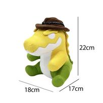 Gummigoo pliušinis žaislas, Gummigoo skaitmeninis cirkas, Gangle pliušas, Kinger pliušas, Jax, Pomni, Ragatha, miela kimšta figūrėlė yellow