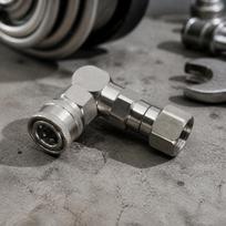 Swivel Joint Reel Right Angle Hose Fitting for Maintenance Work Car Wash Metal Connector H28H34A1 gray