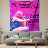 Prima Adela Tapestry Wall Hanging, Singer Album Launch Poster Art, Trendy Wall Decor for Bedroom Living Room Dorm 75x90cm(29x35in)