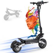 OOTD T10 Powerful Electric Scooter, 900W Peak Motor, 55km/h Max Speed, 45km Long Range, 48V 13.5Ah Battery, Dual Suspension, All-Terrain Tyres