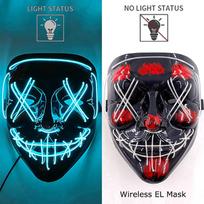 Wireless Purge Luminous LED Mask Adult Full Face Headgear Costumes Cosplay Mask Carnival Masquerade Glow In The Dark