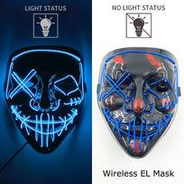 Wireless Purge Luminous LED Mask Adult Full Face Headgear Costumes Cosplay Mask Carnival Masquerade Glow In The Dark