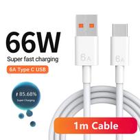 66W Super Fast USB Charger For Huawei Mate 40 50 P50 P60 Nova 10 Honor 90 100 X8b Magic 4 5 Lite 6 Pro Type C Charging 6A Cable