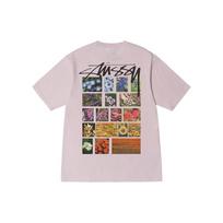 Stussy SS23 Floral Print Crew Neck Pullover T-Shirt 1904884- L white