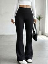 Women High Waist Stretch Leggings, Ladies Solid Slim Casual Pants, Elastic Waist Daily Wear Leggings s(recommended within 50kg ) juoda