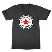Anti-fascist t-shirt All Stars, political activists, black cotton, short sleeves 2XL black