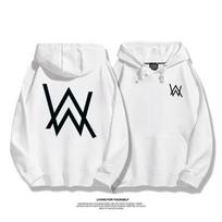 Allen Walker Hooded Men Women Autumn Winter Thick Pullover Streetwear Oversize Y2k Fleece Warm Sweatshirt Tracksuit Female Male Clothing XXL white