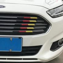 15PCS ABS Three Colors Car Grid Grills Stickers for Ford Mondeo MK4 MK5 MK3 3 4 5 Automobile Exterior Decoration Accessories black