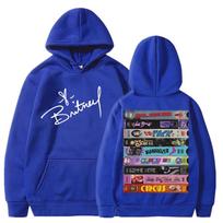 Hoody Singer Britney Spears Album Cover Graphic Hoodie Men Women Long-sleeved Clothing Casual Top Harajuku Sweatshirt S mėlyna
