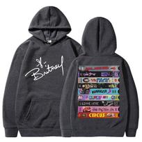 Hoody Singer Britney Spears Album Cover Graphic Hoodie Men Women Long-sleeved Clothing Casual Top Harajuku Sweatshirt S black