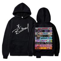 Hoody Singer Britney Spears Album Cover Graphic Hoodie Men Women Long-sleeved Clothing Casual Top Harajuku Sweatshirt S juoda