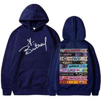 Hoody Singer Britney Spears Album Cover Graphic Hoodie Men Women Long-sleeved Clothing Casual Top Harajuku Sweatshirt M tamsiai mėlyna spalva