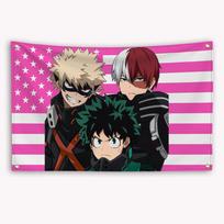 My H-Hero Academias Bakugou Katsuki American Flag Banner Tapestry Outdoor Decors Garage Decoration Funny Flags for room Tapestry 150X200CM