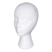 Hairdressing Teaching Aid Foam Mannequin Head, Male Female Hat Display Stand, Wig Making Supplies Lightweight Head Model for Storage D