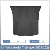 For Tesla Model Y Juniper Accseeories TPE Floor Mats with Carpets Waterproof Cargo Liner for Tesla Model Y Juniper 2025 2026 Rear Trunk Mat gray