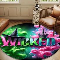 Wicked Witch Design Round mat, Anti-slip Circle Carpet Chair rug For livingroom,Bedroom, doormat home decor Gift Christmas Gifts 80cmx80cm
