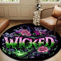 Wicked Witch Design Round mat, Anti-slip Circle Carpet Chair rug For livingroom,Bedroom, doormat home decor Gift Christmas Gifts 120cmx120cm
