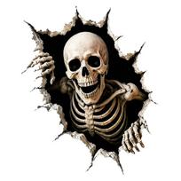 Halloween Break-In 3D Wall Decals Cracked Effect Removable PVC Stickers Haunted Scene Holiday Party Decor
