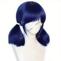 Miraculous Ladybug Marinette Cosplay Outfit, Pink Daily Dress with Wig Shoes Maid Suit S blue