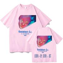 Fontaines D C DOPAMINE Chamber DC EU UK Tour 2026 Graphic Vintage T-shirt Men Women Fashion Trendy T-shirt Y2K Harajuku Punk Gothic Round T-shirt XL white
