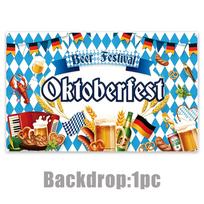 Oktoberfest Bavarian Beer Party Set: Plates, Tablecloth, Napkins, Decorations