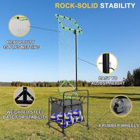 Volleyball Practice Net Training Equipment Aid Spiking white