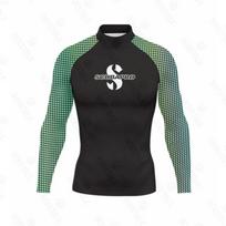 SCUBAPRO Mens Long Sleeve Rash Guard UPF 50 Surfing Diving Water Sports XS black