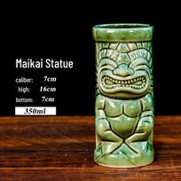 Ceramic Tiki Cocktail Glass - Hawaii Zombie Cup beige