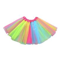 Summer Rainbow Tutu Skirt Tulle Colorful Dance Pettiskirt Netting Ballet Skirts multi