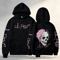 Reperis Lil Peep Cry Baby Hoodies Vyriški Drabužiai Mada Vintažiniai Hip Hop Stiliaus Per dideli Džemperiai Gotikiniai Harajuku Megztiniai Streetwear S juoda