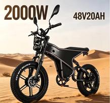 RANDRIDE DM711 Electric Bike Dual 1000W Motor 48V 20Ah Rearview Mirror Max Speed 50 Km/h CST 20*4.0 Fat Tires Electric Bicycle