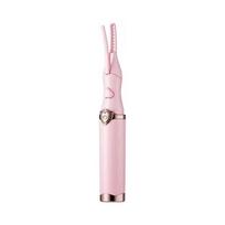 Bezel-free Heated Eyelash Curling Device Wide Angle Eyelash Clip Electric Eyelash Curler  Travel rožinė
