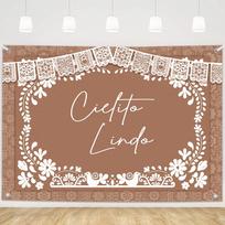 Cielito Lindo Baby Shower Backdrop Fiesta Cielito Lindo Baby Shower Photography Background Mexican Talavera Wedding Party Decora 59×39inch/150*100cm white