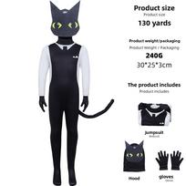 Gyvūnų Ligoninės Katės Cosplay Kostiumas Iš Poliesterio Medžiagos Vaikų Vaidmenų Žaidimams BlackCat,Kid 120CM black