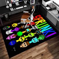 1pc Incredibox Sprunki Print Area Rug - Soft,Washable Non-Slip Indoor Mat for Office Chairs,Living Room,Home Office Decorative Rug 40cmx60cm green