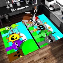1pc Incredibox Sprunki Print Area Rug - Soft,Washable Non-Slip Indoor Mat for Office Chairs,Living Room,Home Office Decorative Rug 60cmx90cm