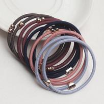 10PCS Girls Elastic Hair Rubber Bands Kids Headbands Women Hair Tie Hair Gum Ponytail Hair Holders Hair Accessories gray