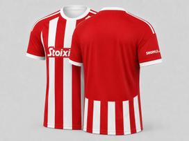 2025_2026 New Unisex Short-Sleeve T-Shirt, Sports Football Jersey, Jersey, Quick-Drying and Breathable, Greek Olympiacos Piraeus 3XL