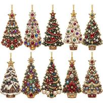 3D Christmas Diamond Painting Set Semi-finished Xmas Acrylic Pendant  Xmas Tree Decoration beige