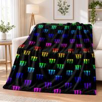 Monster Energy Flannel Throw Blanket Soft Warm Cozy For Sofa Bed Indoor Home Bedroom Use 80cmx120cm